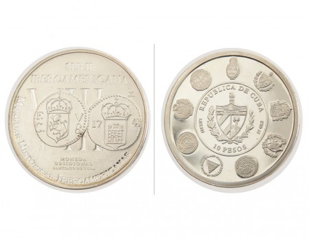 35 eur 10 pesos Cuba 2010 plata 925  27 gr